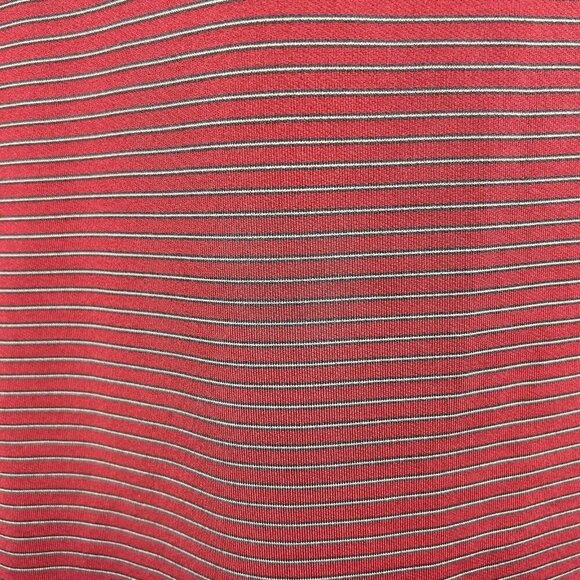 Nike Long Sleeve Polo Shirt Mens Sz XL Maroon Striped Fit Dry Stretch - Picture 9 of 9